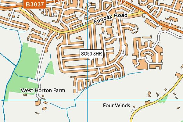 SO50 8HR map - OS VectorMap District (Ordnance Survey)