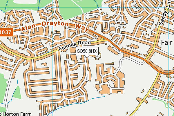 SO50 8HX map - OS VectorMap District (Ordnance Survey)
