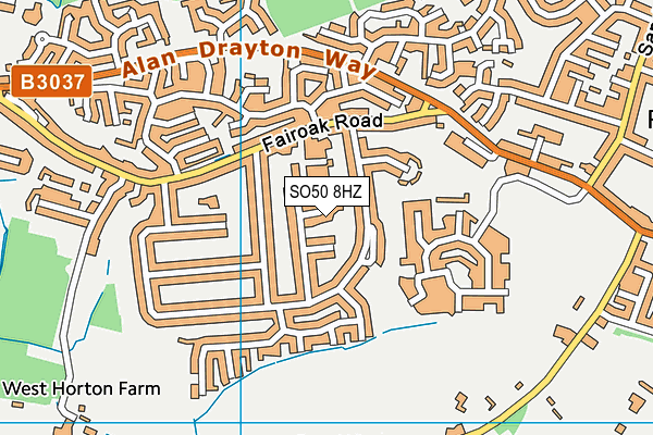 SO50 8HZ map - OS VectorMap District (Ordnance Survey)