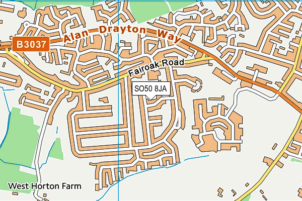 SO50 8JA map - OS VectorMap District (Ordnance Survey)