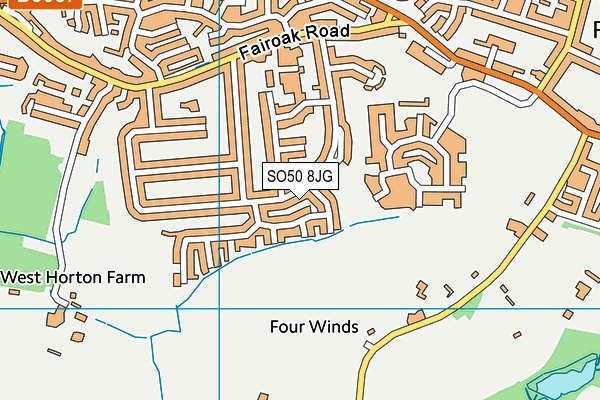 SO50 8JG map - OS VectorMap District (Ordnance Survey)