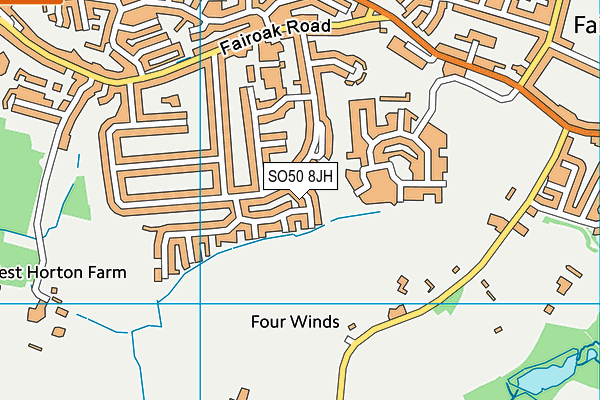 SO50 8JH map - OS VectorMap District (Ordnance Survey)