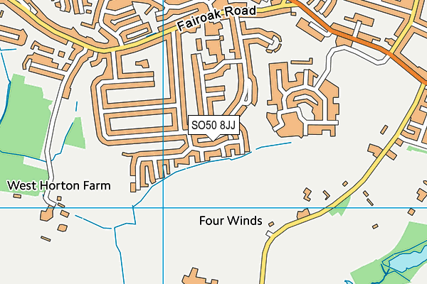 SO50 8JJ map - OS VectorMap District (Ordnance Survey)