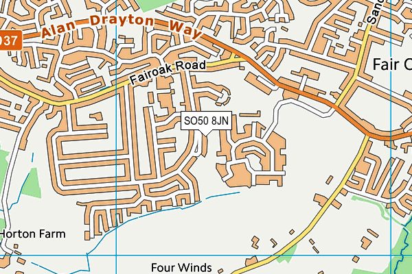 SO50 8JN map - OS VectorMap District (Ordnance Survey)