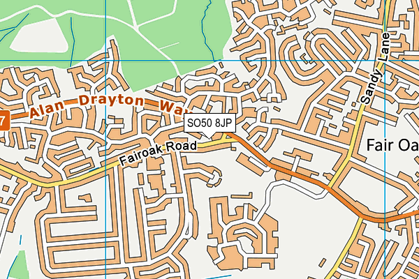 SO50 8JP map - OS VectorMap District (Ordnance Survey)