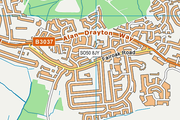 SO50 8JY map - OS VectorMap District (Ordnance Survey)