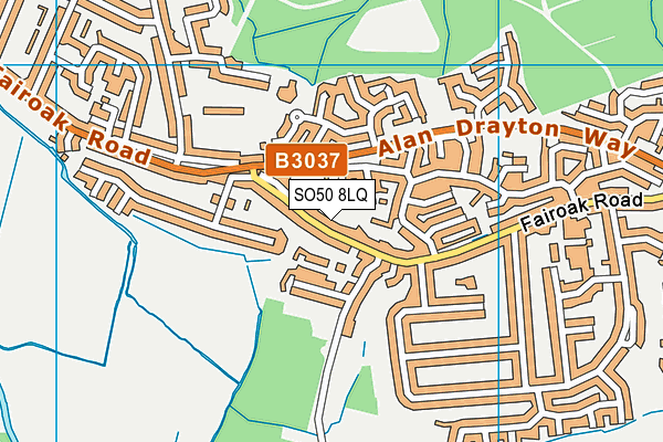 SO50 8LQ map - OS VectorMap District (Ordnance Survey)