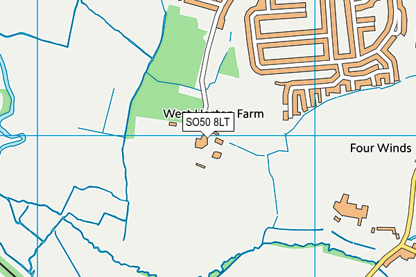 SO50 8LT map - OS VectorMap District (Ordnance Survey)