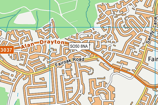 SO50 8NA map - OS VectorMap District (Ordnance Survey)