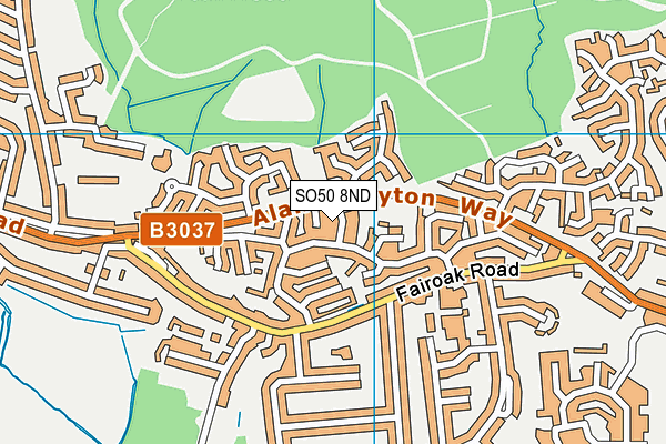 SO50 8ND map - OS VectorMap District (Ordnance Survey)