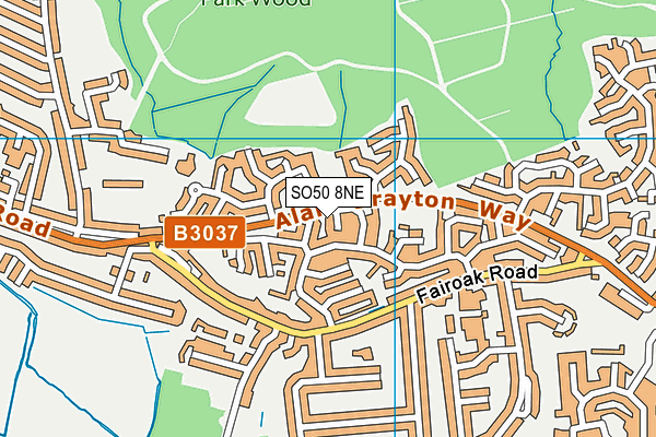 SO50 8NE map - OS VectorMap District (Ordnance Survey)