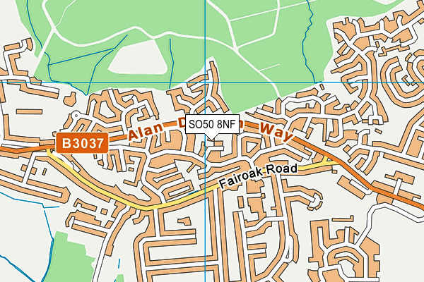 SO50 8NF map - OS VectorMap District (Ordnance Survey)