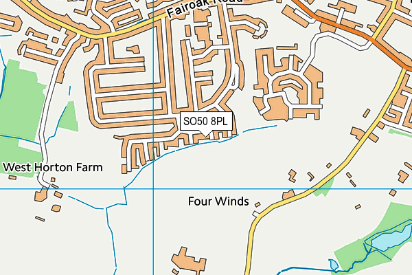 SO50 8PL map - OS VectorMap District (Ordnance Survey)