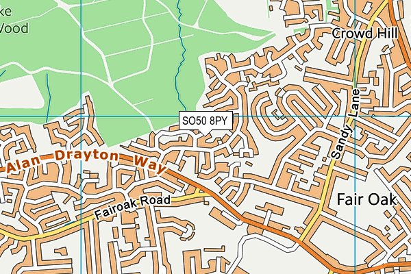 SO50 8PY map - OS VectorMap District (Ordnance Survey)
