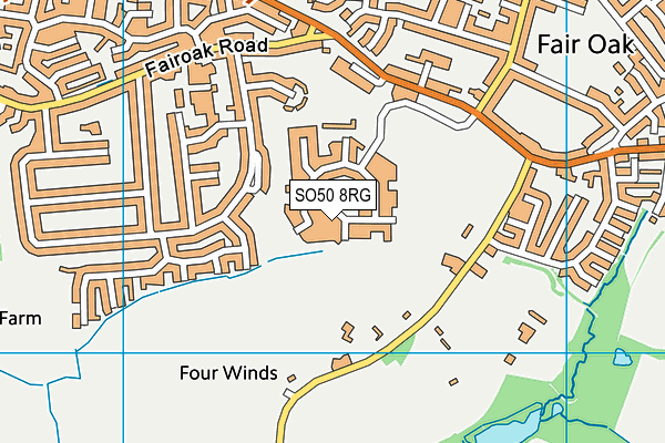 SO50 8RG map - OS VectorMap District (Ordnance Survey)