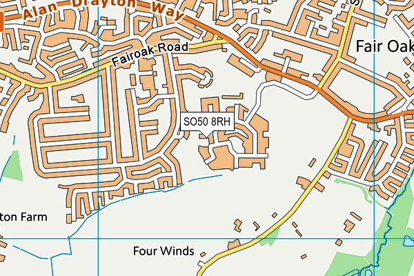 SO50 8RH map - OS VectorMap District (Ordnance Survey)