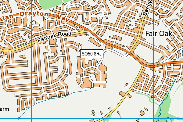 SO50 8RJ map - OS VectorMap District (Ordnance Survey)
