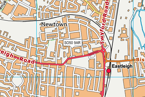 SO50 9AR map - OS VectorMap District (Ordnance Survey)