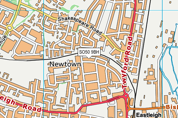 SO50 9BH map - OS VectorMap District (Ordnance Survey)