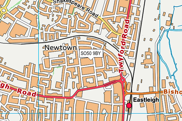 SO50 9BY map - OS VectorMap District (Ordnance Survey)