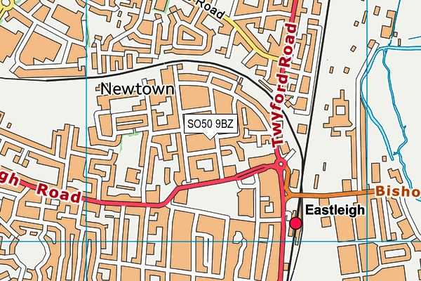 SO50 9BZ map - OS VectorMap District (Ordnance Survey)