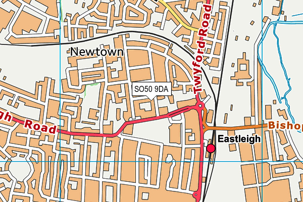 SO50 9DA map - OS VectorMap District (Ordnance Survey)