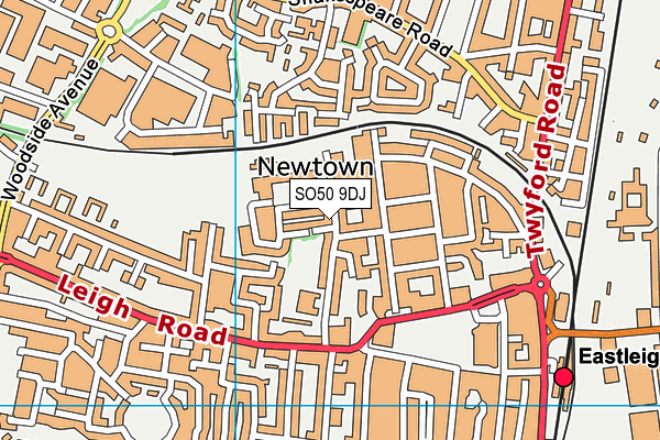 SO50 9DJ map - OS VectorMap District (Ordnance Survey)