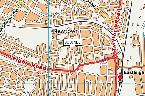 SO50 9DL map - OS VectorMap District (Ordnance Survey)