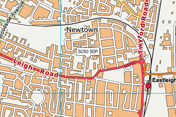 SO50 9DP map - OS VectorMap District (Ordnance Survey)