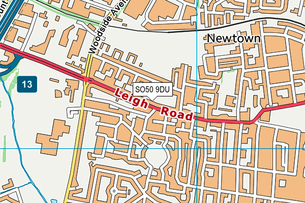 SO50 9DU map - OS VectorMap District (Ordnance Survey)