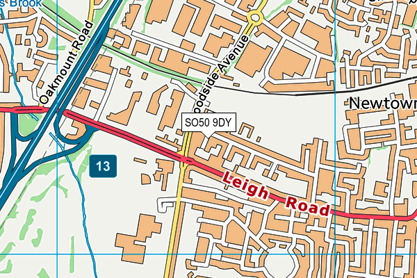 SO50 9DY map - OS VectorMap District (Ordnance Survey)