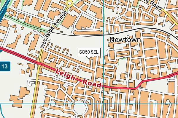 SO50 9EL map - OS VectorMap District (Ordnance Survey)