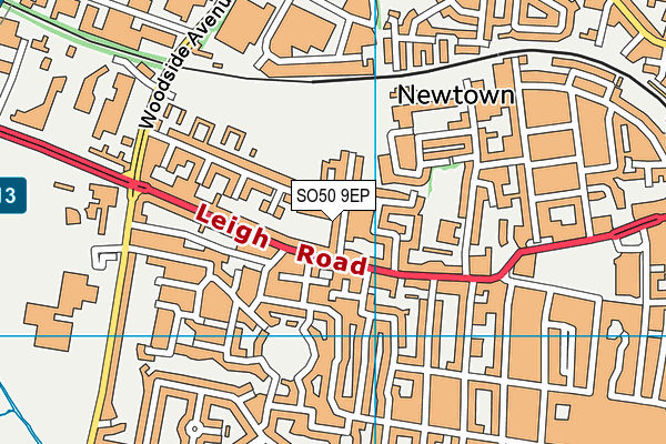 SO50 9EP map - OS VectorMap District (Ordnance Survey)