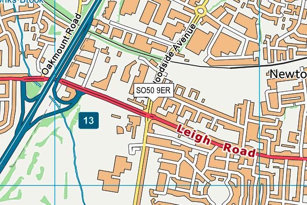 SO50 9ER map - OS VectorMap District (Ordnance Survey)