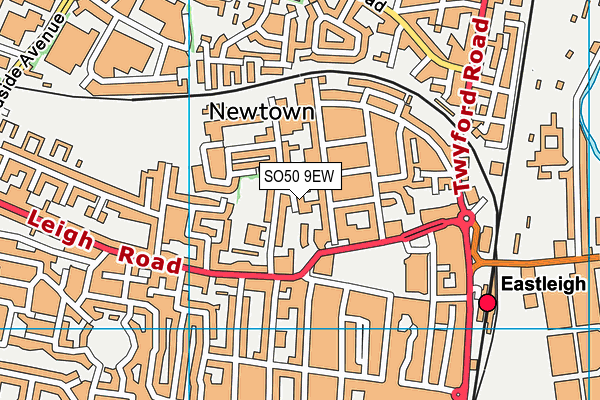 SO50 9EW map - OS VectorMap District (Ordnance Survey)