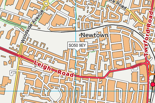 SO50 9EY map - OS VectorMap District (Ordnance Survey)