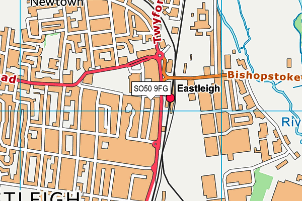 SO50 9FG map - OS VectorMap District (Ordnance Survey)