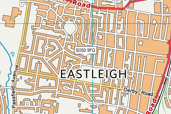 SO50 9FQ map - OS VectorMap District (Ordnance Survey)