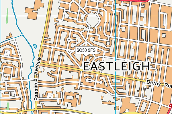 SO50 9FS map - OS VectorMap District (Ordnance Survey)