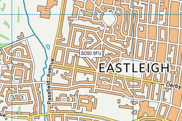 SO50 9FU map - OS VectorMap District (Ordnance Survey)