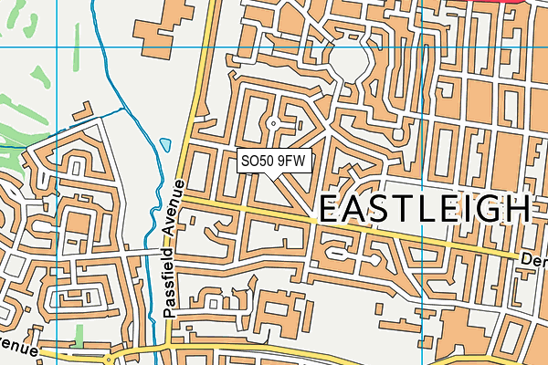 SO50 9FW map - OS VectorMap District (Ordnance Survey)