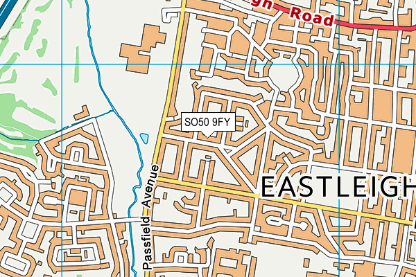 SO50 9FY map - OS VectorMap District (Ordnance Survey)