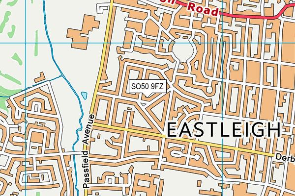 SO50 9FZ map - OS VectorMap District (Ordnance Survey)