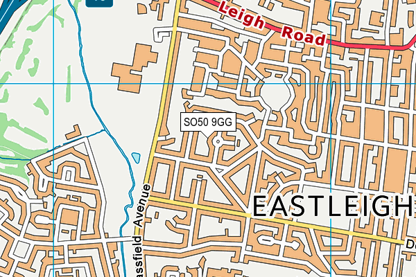 SO50 9GG map - OS VectorMap District (Ordnance Survey)