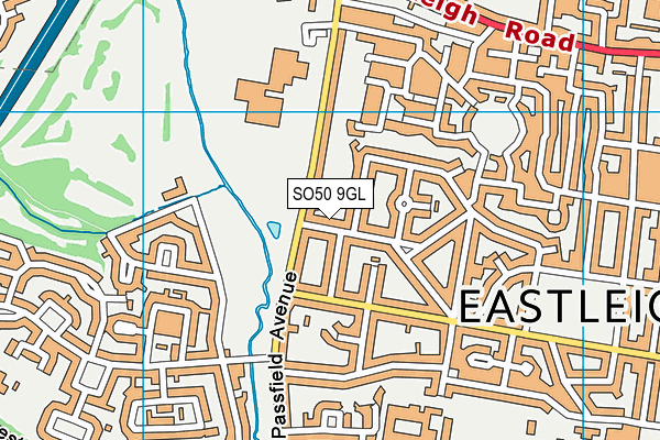 SO50 9GL map - OS VectorMap District (Ordnance Survey)