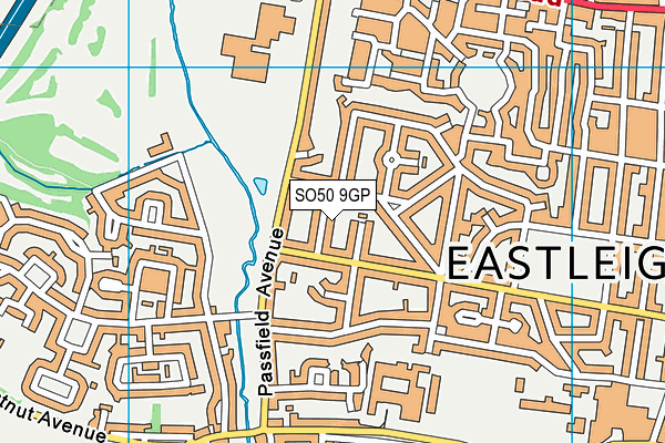 SO50 9GP map - OS VectorMap District (Ordnance Survey)