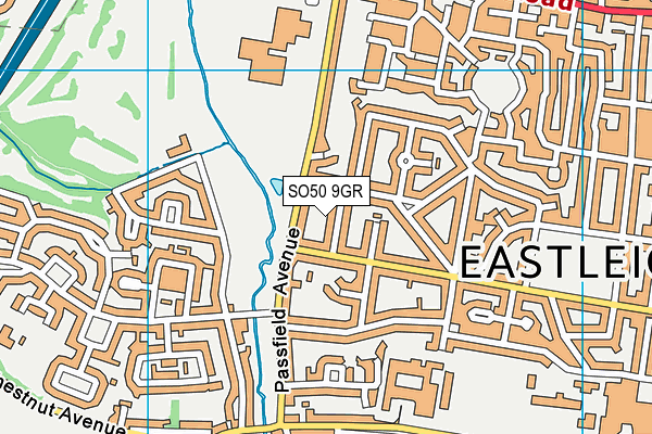 SO50 9GR map - OS VectorMap District (Ordnance Survey)