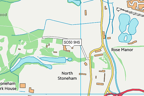 SO50 9HS map - OS VectorMap District (Ordnance Survey)