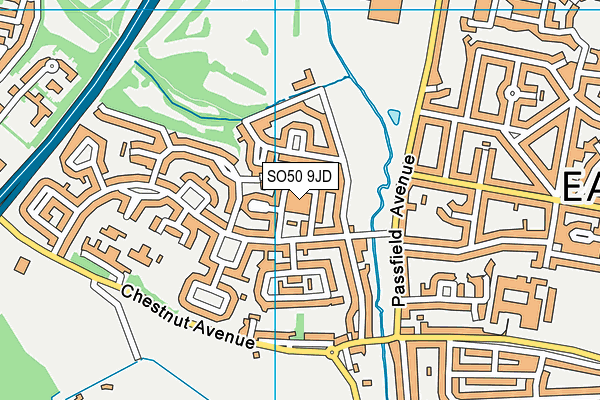 SO50 9JD map - OS VectorMap District (Ordnance Survey)