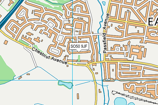 SO50 9JF map - OS VectorMap District (Ordnance Survey)